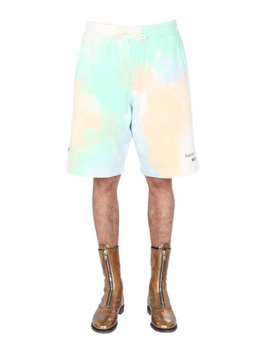 MSGM Tie Dye Pattern Bermuda - MSGM - Modalova