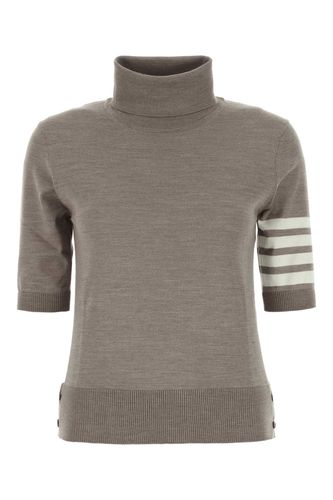 Melange Grey Wool Blend Sweater - Thom Browne - Modalova