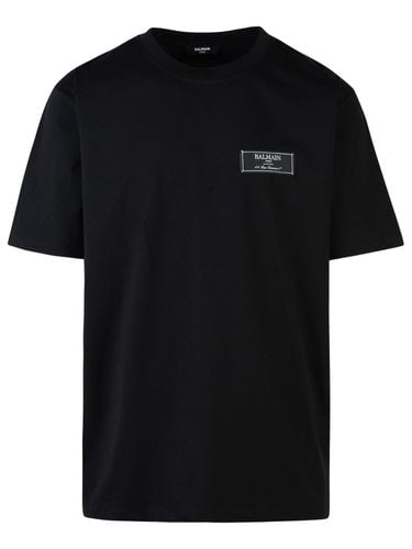 Balmain Black Cotton T-shirt - Balmain - Modalova