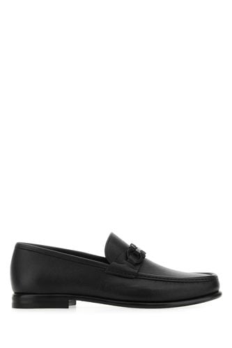 Ferragamo Black Leather Loafers - Ferragamo - Modalova