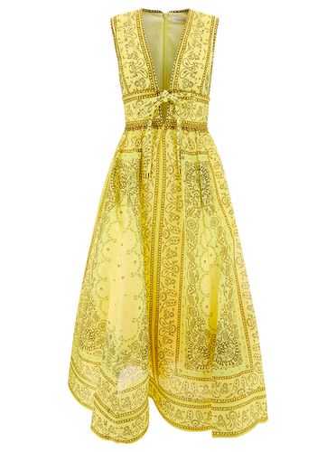 Matchmaker Long Dress With Bandana Print And Bow Detail In Silk Woman - Zimmermann - Modalova