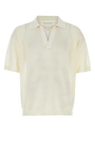 Prada Ivory Silk Blend Polo Shirt - Prada - Modalova