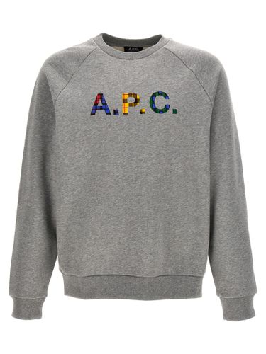 A. P.C. Logo Round Neck Sweatshirt - A.P.C. - Modalova