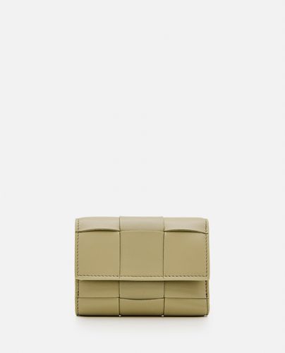 Tri-fold Leather Wallet - Bottega Veneta - Modalova