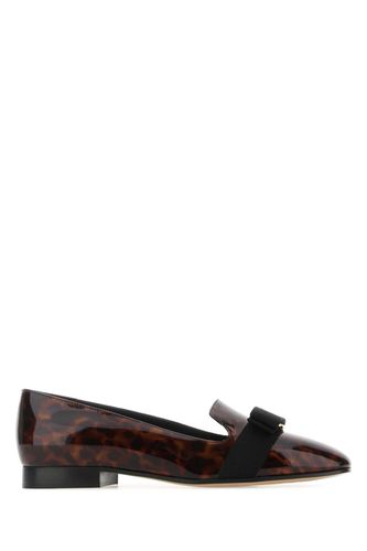 Printed Leather Laufer Ballerinas - Ferragamo - Modalova