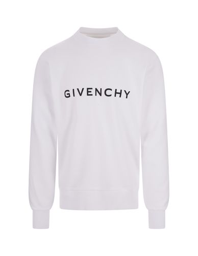 Archetype Slim Sweatshirt In White Gauzed Fabric - Givenchy - Modalova