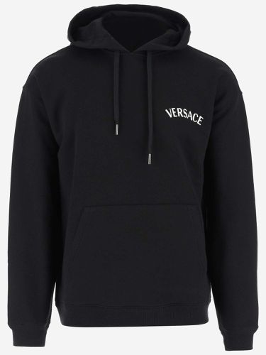 Versace Logo Cotton Hoodie - Versace - Modalova