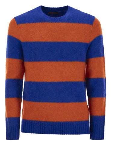 Striped Jersey With Suede Patches - Polo Ralph Lauren - Modalova