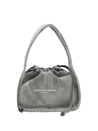 Grey Cotton Blend Small Ryan Handbag - Alexander Wang - Modalova