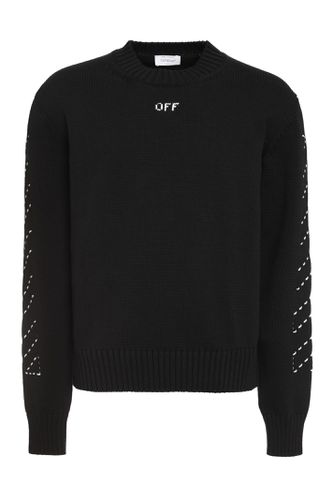 Off-White Cotton Crew-neck Sweater - Off-White - Modalova