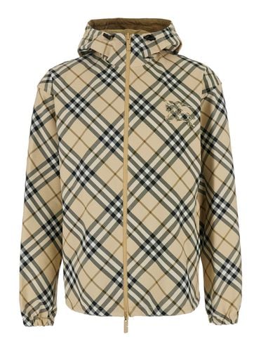 Embroidered Polyester Reversible Jacket - Burberry - Modalova