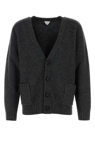 Charcoal Wool Cardigan - Bottega Veneta - Modalova