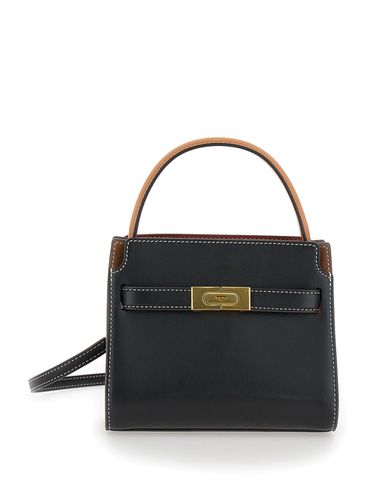 Petite Double Lee Radziwill Handbag With Engraved Logo In Leather Woman - Tory Burch - Modalova
