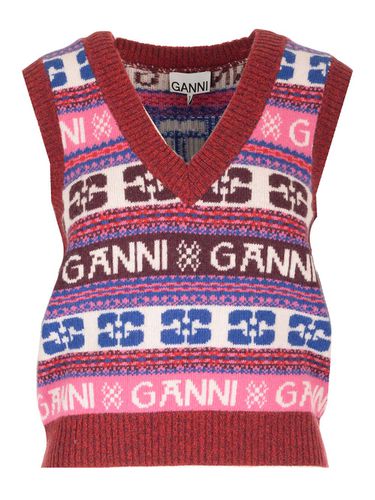 Ganni V-neck Vest - Ganni - Modalova