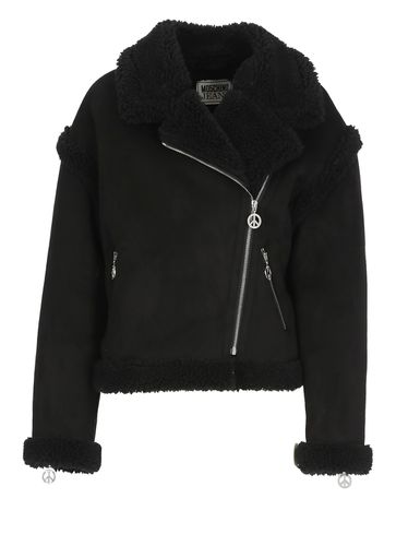 M05CH1N0 Jeans Jacket With Eco Fur - M05CH1N0 Jeans - Modalova