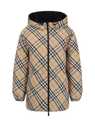 Printed Nylon Reversible Down Jacket - Burberry - Modalova