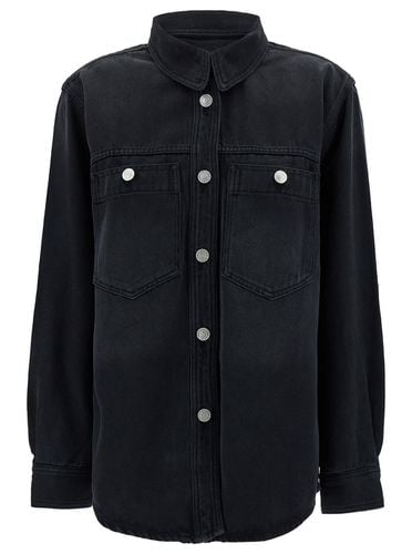 Shirt With Branded Buttons In Denim Woman - Isabel Marant - Modalova