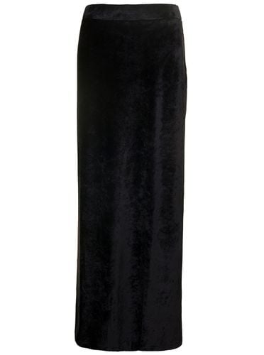 Maxi Skirt In Fluid Velvet Woman - Balenciaga - Modalova