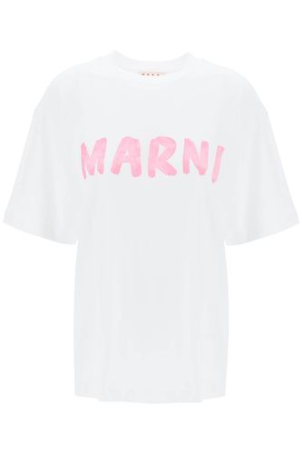Marni T-shirt With Maxi Logo Print - Marni - Modalova