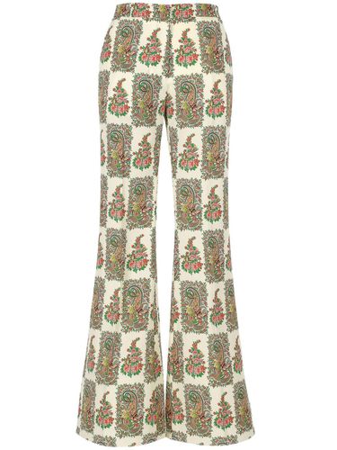 Paisley Printed Flared Hem Trousers - Etro - Modalova