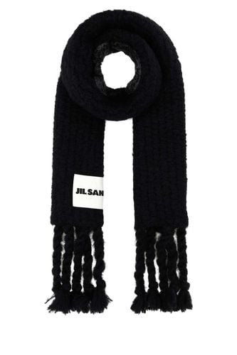 Jil Sander Black Mohair Blend Scarf - Jil Sander - Modalova