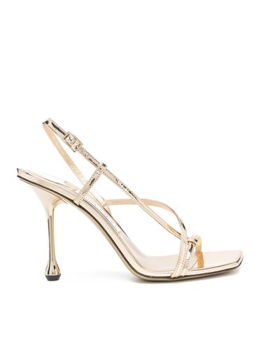 Gold Leather Sandals - Jimmy Choo - Modalova