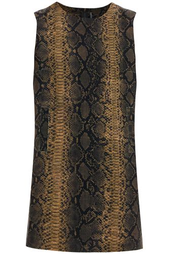 Brown Python Print Sleeveless Mini Dress - Norma Kamali - Modalova