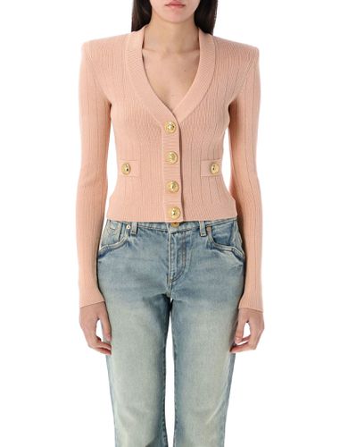 Balmain Gold Buttons Knit Cardigan - Balmain - Modalova