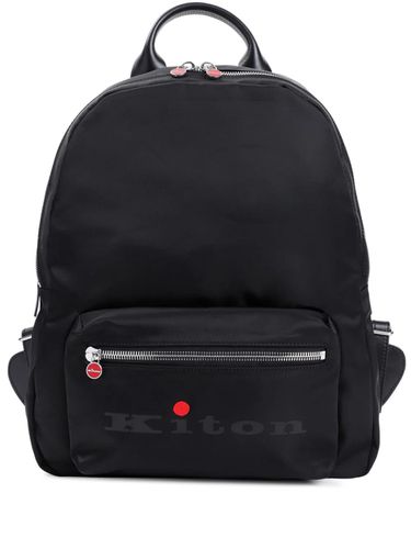 Black Nylon Backpack With Logo - Kiton - Modalova