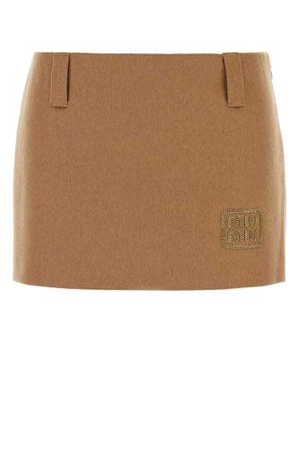 Miu Miu Camel Mini Skirt - Miu Miu - Modalova