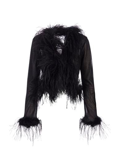 Lumiere Blouse With Feathers - Oseree - Modalova