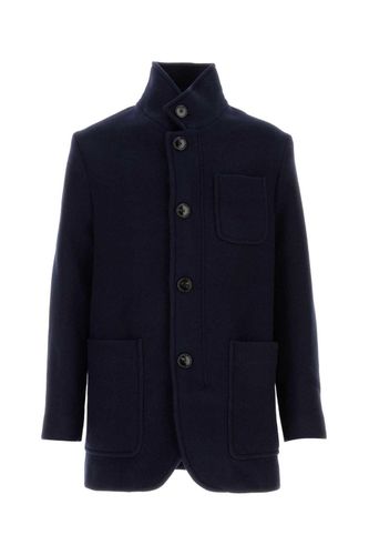 High Neck Single Breasted Coat - Ami Alexandre Mattiussi - Modalova