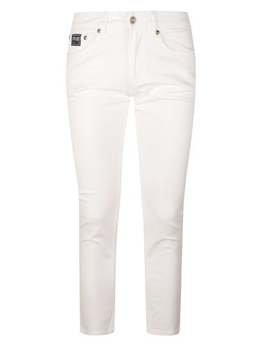 Logo Patched 5 Pockets Slim Jeans - Versace Jeans Couture - Modalova