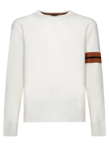 Zegna Striped White Sweater - Zegna - Modalova