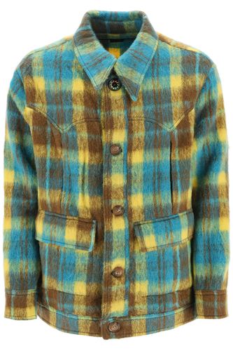 Brushed-yarn Overshirt With Check Motif - Andersson Bell - Modalova