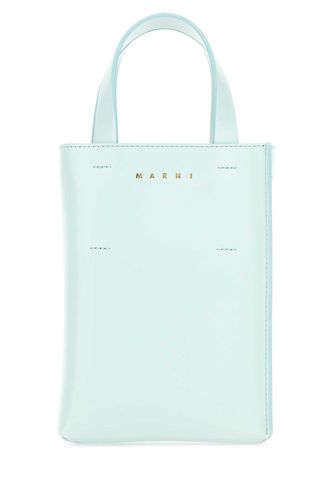 Light Blue Leather Nano Museo Handbag - Marni - Modalova