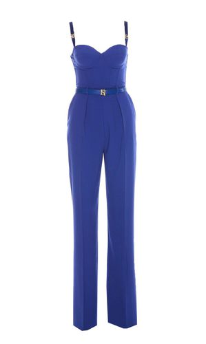 Heart Neck Logo Buckle Jumpsuit - Elisabetta Franchi - Modalova