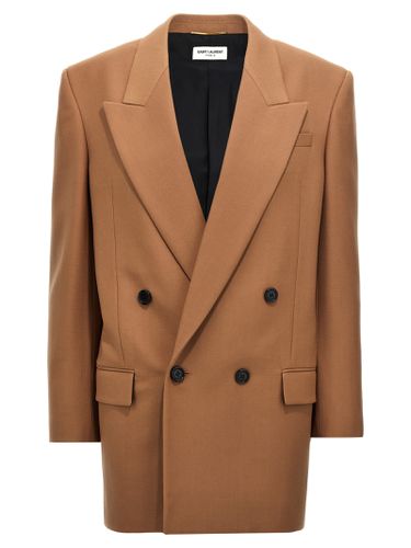 Gabardine Double-breasted Blazer - Saint Laurent - Modalova