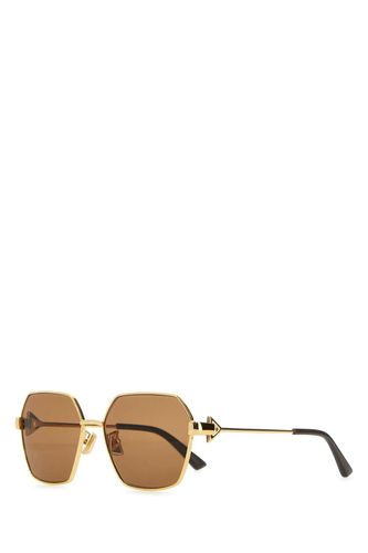 Gold Metal Sunglasses - Bottega Veneta - Modalova