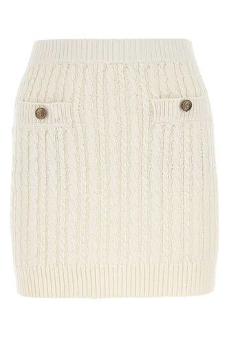 Prada Ivory Cotton Blend Mini Skirt - Prada - Modalova