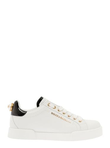 Womans Portofino Leather Sneakers - Dolce & Gabbana - Modalova
