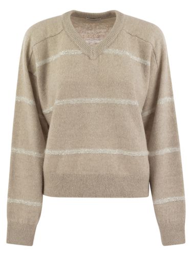 Alpaca, Cotton And Wool Sweater With Sequins - Brunello Cucinelli - Modalova