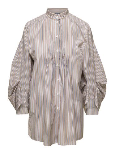 Striped Poplin Shirt In Cotton Woman - Alberta Ferretti - Modalova