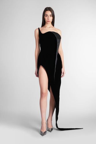 Mugler Dress In Black Velvet - Mugler - Modalova