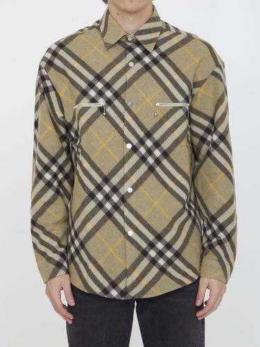 Burberry Check Wool Shirt - Burberry - Modalova