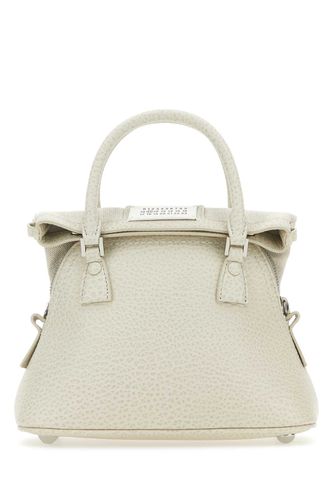 Chalk Leather Micro 5ac Handbag - Maison Margiela - Modalova