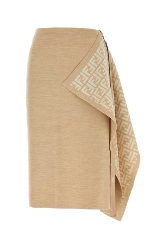 Fendi Camel Wool Blend Skirt - Fendi - Modalova