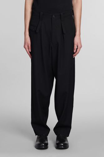 Yohji Yamamoto Pants In Black Wool - Yohji Yamamoto - Modalova