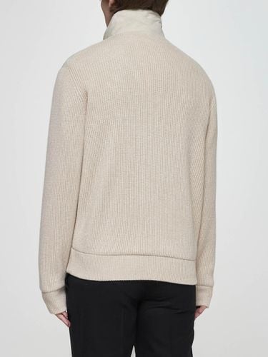 Suede And Knit Bomber Jacket - Brunello Cucinelli - Modalova