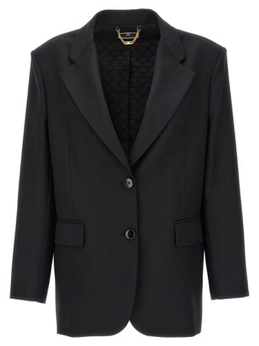 Double-breasted Wool Blazer - Elisabetta Franchi - Modalova